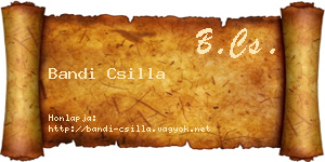 Bandi Csilla névjegykártya