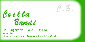 csilla bandi business card